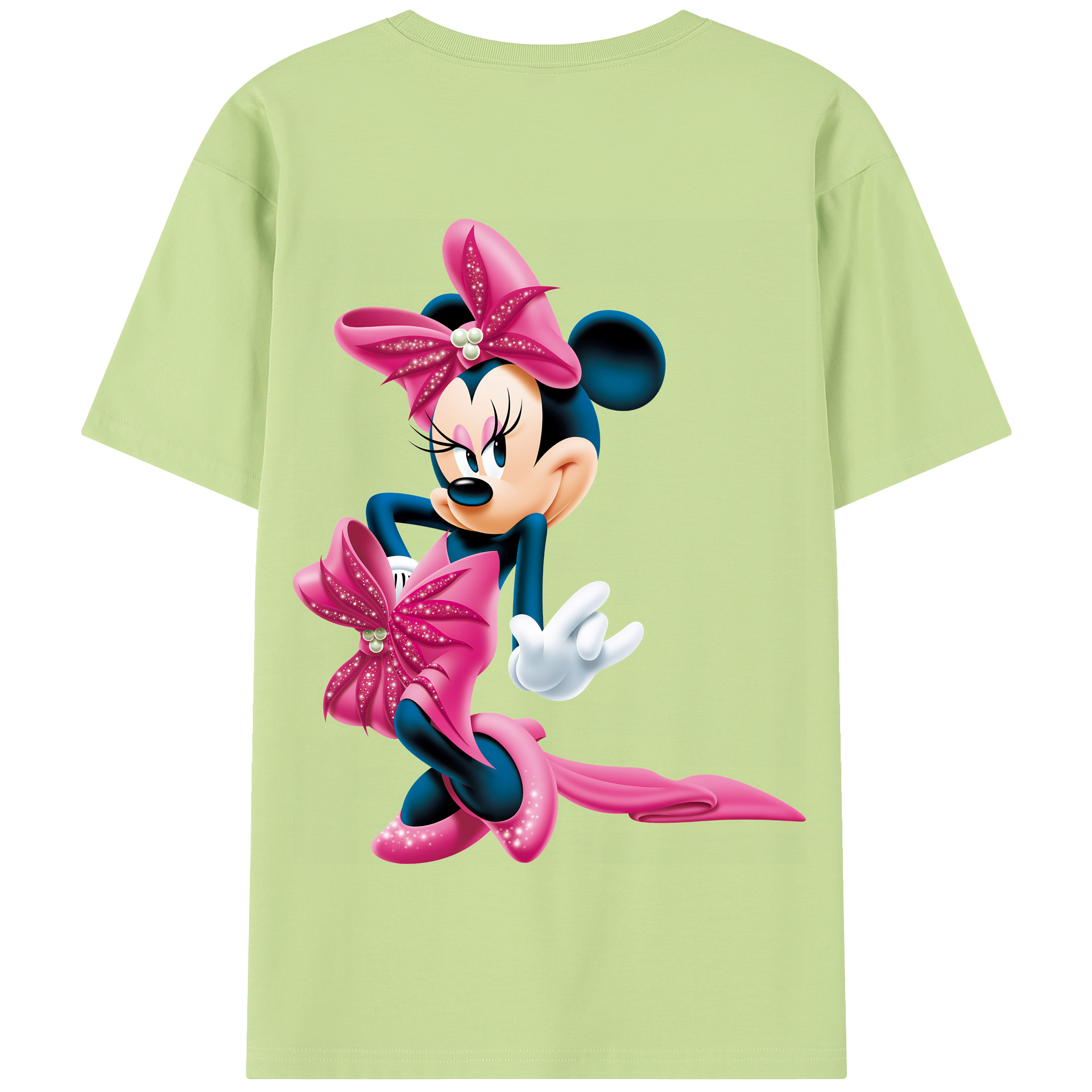 （画像用） ミッキーマウス Mickey Mouse 綿100％半袖Tシャツ（背面プリント）